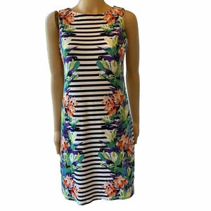 Nicole By Nicole Miller Mini Dress Floral Geometric Beach Simmer Lady XS Stretch